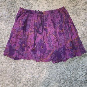 Urban Renewal Recycled Overdyed Gauze Mini Skirt Purple M/L